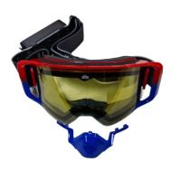 AiM Очки снегоходные с магнитной линзой и подогревом (PRO) 31-107 Accu Heated Red-Blue Glossy в Санкт-Петербурге