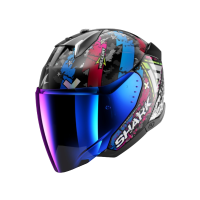 Shark Шлем Skwal I3 Jet Hellcat Black/Chrome/Blue в Санкт-Петербурге