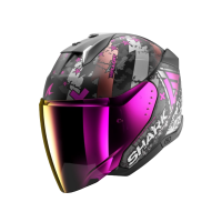 Shark Шлем Skwal I3 Jet Hellcat Mat Black/Chrome/Violet в Санкт-Петербурге