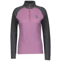 Scott Термокофта женская  Zip Defined Merino dark grey melange/cassis pink в Санкт-Петербурге