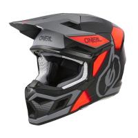 Oneal Шлем кроссовый 3Series Vision Серый/Красный в Санкт-Петербурге