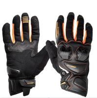 Sweep Перчатки кожаные+текстиль Hammer Black/Orange в Санкт-Петербурге