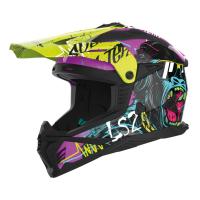 LS2 Шлем MX708 Fast II Gorilla фиолетово-желтый в Санкт-Петербурге