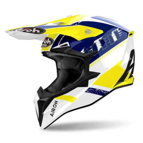 Airoh Мотошлем Wraaap Feel Yellow/Blue Gloss в Санкт-Петербурге