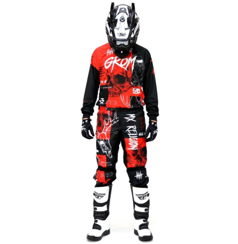 Grom Штаны кроссовые MX Religion red в Санкт-Петербурге