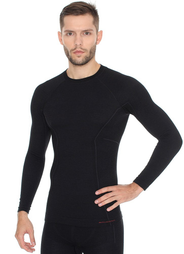 Brubeck Футболка мужская Active Wool Черный в Санкт-Петербурге